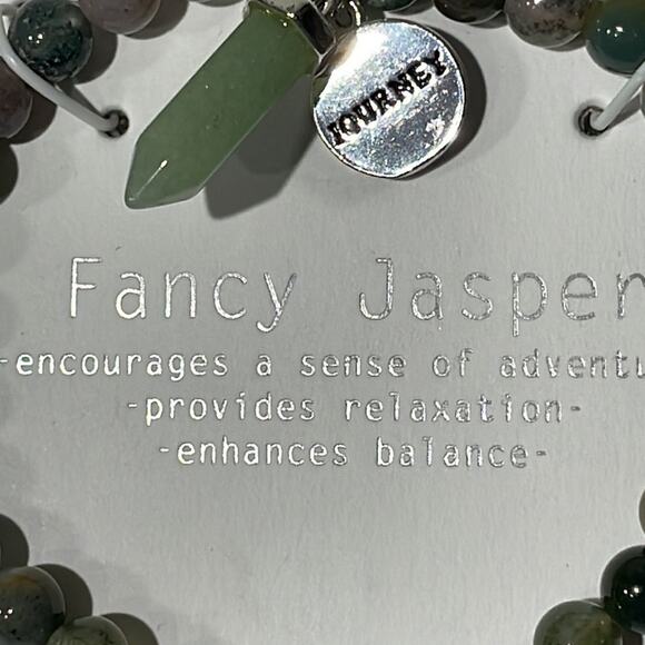 HEALING STONE Jasper Stretch Bracelet NWT - Picture 3 of 4